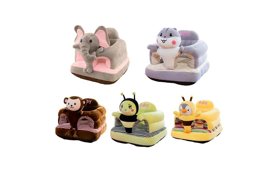 Toddler Sitting Chair,Animal Shaped Sofa Support Sitting Seat for Toddler - Learn to Sit Feeding