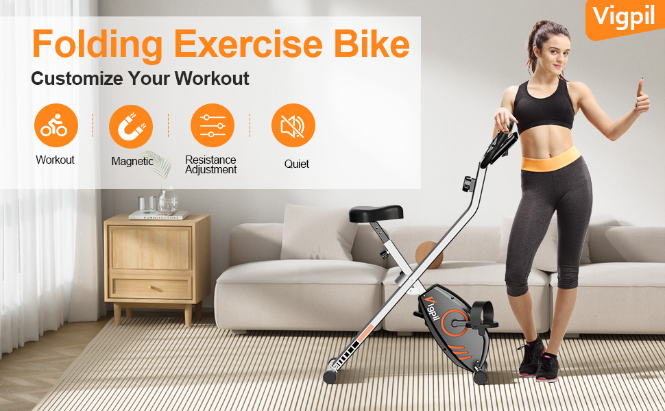 Folding exercise bike -8302