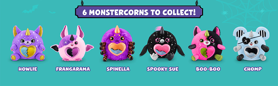 Rainbocorns, Monstercorns, Spooky, Halloween, Cuddly, Comfort, Slime, Glow in the Dark