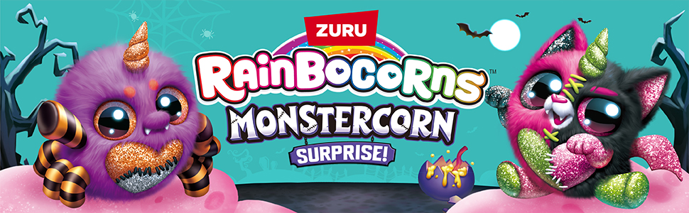 Rainbocorns, Monstercorns, Spooky, Halloween, Cuddly, Comfort, Slime, Glow in the Dark