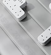 Tower Extension Lead with 3 USB Slots, TESSAN 8 Way Multi Plug Extension Tower, Surge Protection ...