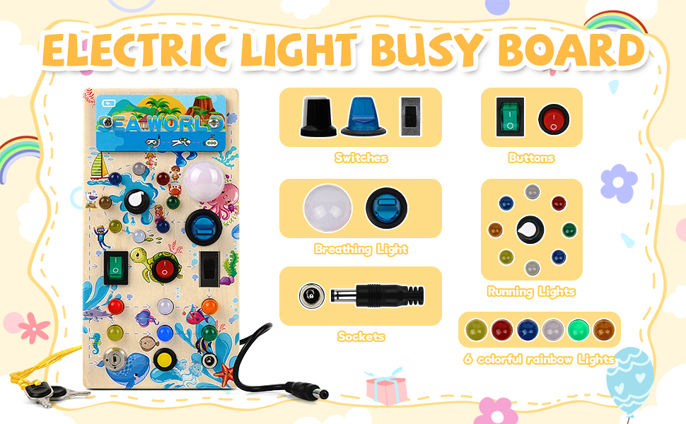 wooden busy board