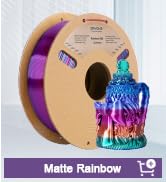 ERYONE Silk Rainbow PLA Filament 1.75mm, 3D Printer Filament Silk PLA, -0.03mm, 1kg(2.2LBS)/Spool...