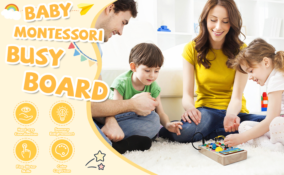 Montessori Busy Board for Toddlers