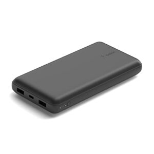 20K Power Bank with USB Type C Input Output Port and 2 USB A Ports with Included USB C to A Cable for iPhone