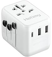 Universal Travel Adapter with USB C, Hotimy Travel Plug Adapter Worldwide with 1 USB C and 3 USB ...