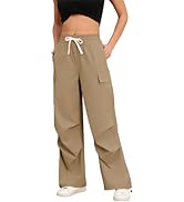 CHANGMU Cargo Trousers Women Wide Leg Elasticated High Waist Ladies Combat Pants Casual Work Bott...