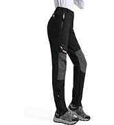mosingle Mens Waterproof Fleece Lined Walking Trousers Soft Shell Hiking Warm Winter Ski Snow Pan...