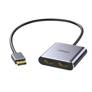 4K Display Port to HDMI Splitter for Dual Monitors Extended Display