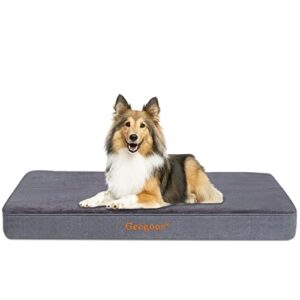 Memory Foam Dog Bed with Washable Removable Cover