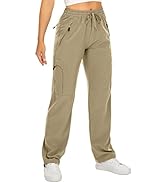 mosingle Women's Walking Trousers Outdoor Hiking Cargo Pants Lightweight Quick Dry Water Resistan...