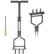 Lawn Aerator, EEIEER Lawn Scarifier Lawn Spike Aerator Manual Soil Aerating Tool with 15 pieces 6...
