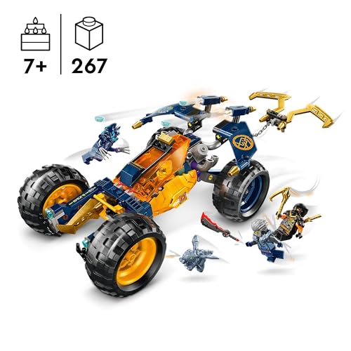 Dragons Rising Set with Dragon Figure and 4 Ninja Character Minifigures for 7 Plus Year Old Kids
