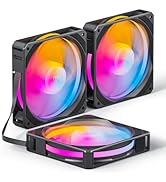 upHere 120mm Computer PC Cooling ARGB Fans,5V ARGB Addressable Motherboard SYNC/Remote Controller...