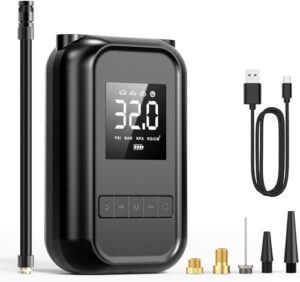 Electric Car Tyre Pump with LED Lights & Digital Screen