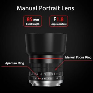 85mm Lens Manual Focus Camera for Nikon Z9 Z8 Z7 Z7II Z6 Z6II Z5 Z30 Z50 Zf Zfc Mirrorless Camera
