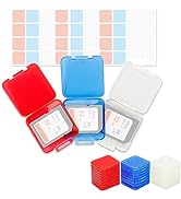 Kiorafoto 24 PCS Multi-Color Clear Plastic SD Card Case Holder for 24 SD SDXC SDHC Cards, Transpa...