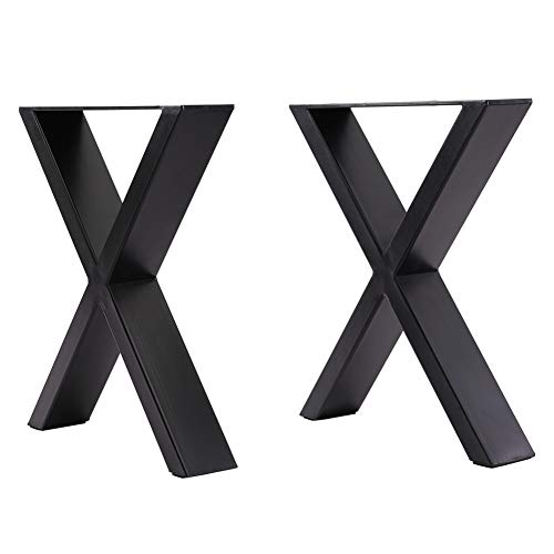 Heavy Duty Industrial X Shaped DIY Furniture Table Legs Coffee Table Legs with Screws for DIY Table Desk Breakfast Bar Stand Bench (W35cm X H40cm)