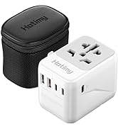 Worldwide Travel Adapter with USB C, Hotimy Universal Plug Adaptor with 5.6A Multi USB Ports (3 U...