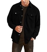 AlvaQ Men's Shirt Corduroy Long Sleeve Casual Shirt Men's Jacket Regular Fit Button Up Shirt Jack...