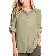 Women's Sun Protection Hiking Shirts Long Sleeve Lightweight Quick Dry Safari Clothing for Travel...