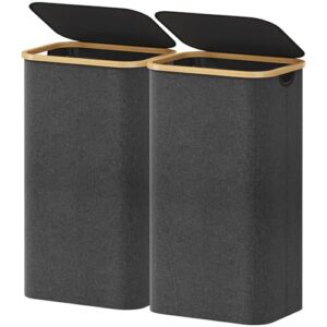 Clothes Hampers for Laundry with Bamboo Handles and A Removable Laundry Bag