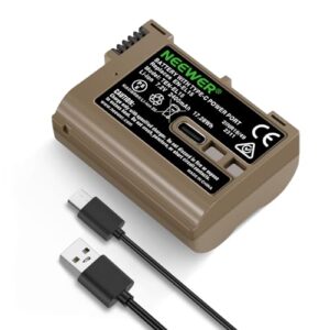 1.9 Hours Full Charge with USB Type C Fast Charging Compatible with Nikon D850 D810 D780 D750 D610 D500 D7500 D72