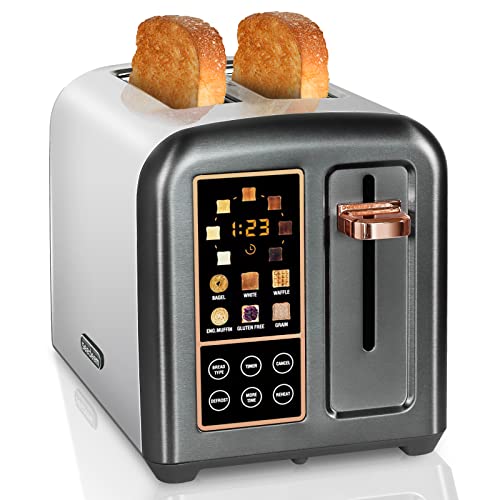 Stainless Steel Bread Toaster with Touch LCD Display