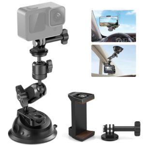 Quick Buckle Lock Outside Windshield Car Mount with Holder