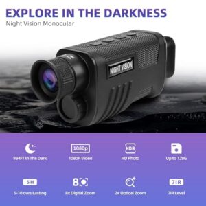 8X Digital Zoom 1.54 Inch TFT High Sensitivity Night Goggles for Hunting Camping Wildlife Scenery