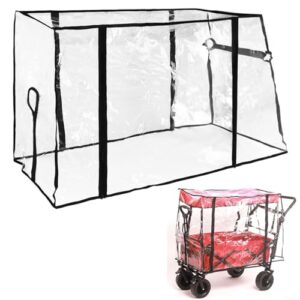 Clear Folding Trolley Cart Rain Cover
