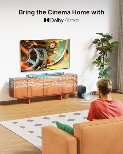 2-in-1 Bluetooth 5.3 Soundbar for TV with Subwoofer