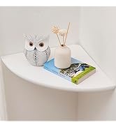 Gieanoo Floating Shelf White, 30cm Oak Wood Picture Ledge Wall mounted Display Rack Spice Rack De...