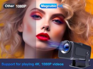4K FHD 1080P Smart Projector Support 10000 Lumens with WiFi 6