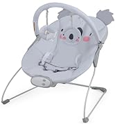 COSTWAY 2-in-1 Baby Swing, Electric Toddler Bouncer with 5 Swing Speed, 3 Timer and Built-in Musi...