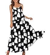 YESNO Women Dresses Casual Plus Size Bohemian Short Sleeve Floral Long Maxi Summer Beach Swing Dr...