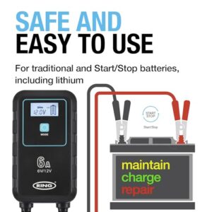 6V & 12V Battery Maintainer - 9 Stage Charger for AGM