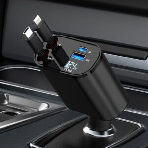 4 in 1 USB C Fast Car Charger 60W