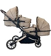My Babiie MB160 Pushchair – from Birth to 4 Years (22kg), 4-Wheel Suspension, Large Basket, XL Ca...