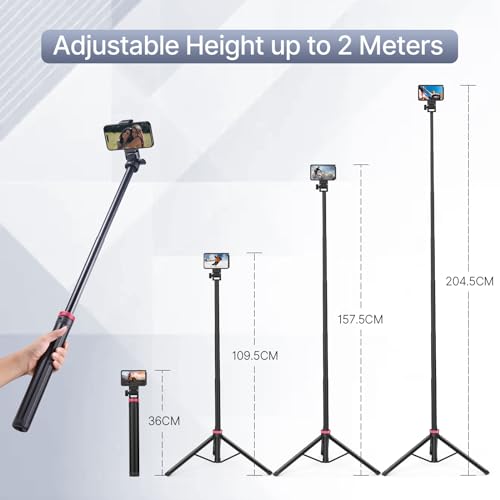 81" Portable Adjustable Light Stand with 1/4" Screw