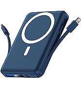 Magnetic Power Bank 10000mAh, Yiisonger 15W Wireless Fast Charging Portable Small Charger Battery...