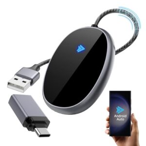 2024 Upgrade Plug & Play Easy Setup Wireless android auto dongle for Android Phones Converts Wired Android Auto to Wireless