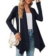 CHANGMU Cardigan for Women Long Sleeve Ladies Open Front Top Casual Sweater Coats