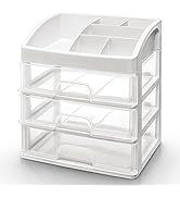 Seelux Jewellery Box with 3 Drawers Jewelry Organiser Display Case with Glass Window, Velvet Jewe...