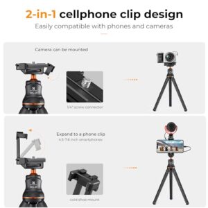 Mini Flexible Tripod for Camera with Bluetooth Remote