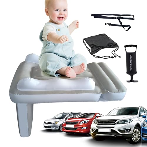 Toddler Blow Up Mattress With Sides | Lightweight And Inflatable Kids Air Mattress Fits Airplane Seats And Car Sea