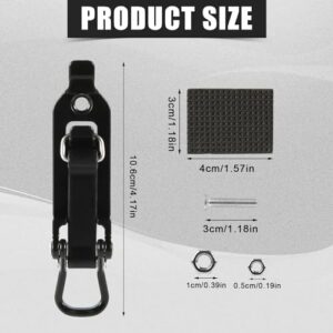 Metal Rubber Roof Rack Clamps with Screws & Anti-slip Patch Off Road Shovel Holder Wall Mount for Roof Rack