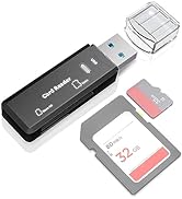 SD Card Reader for iPhone, Portable Trail Camera Viewer SD TF Card Adapter with USB C 3.0 & USB A...