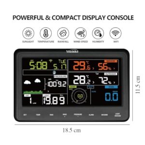 Wireless Outdoor Solar Powered 7 in 1 Weather Station Sensor