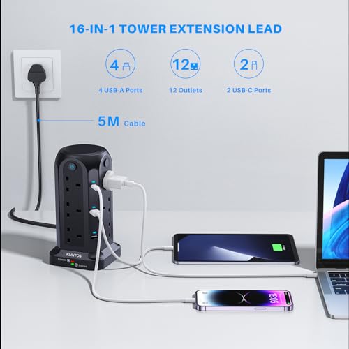 12 Way Extension Lead Surge Protection